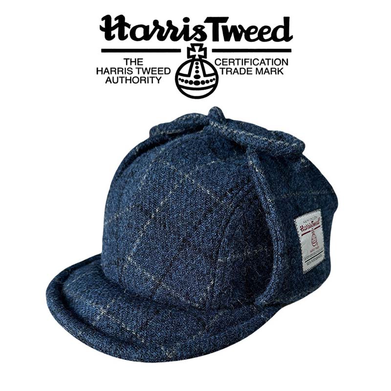Trapper Hat Ear Flap - Herren Damen Harris Tweed Trapper Aviator