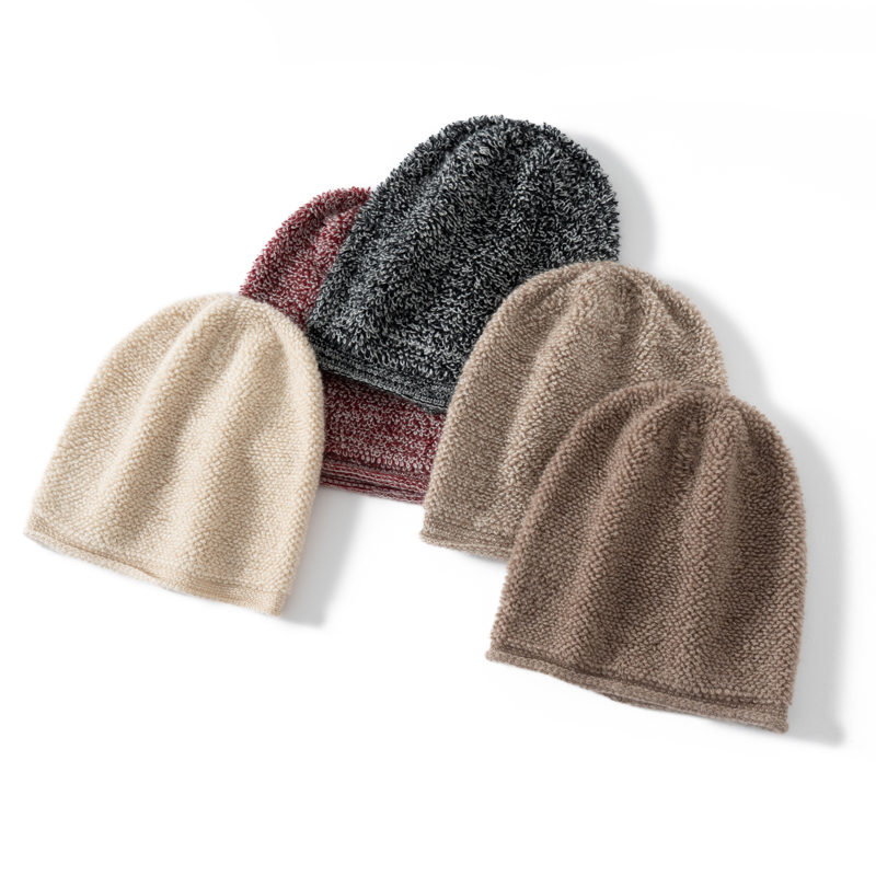 Beanie Cuffed Knit - Neue Herbst-Winter-Mütze aus 100% reinem Kaschmir,
