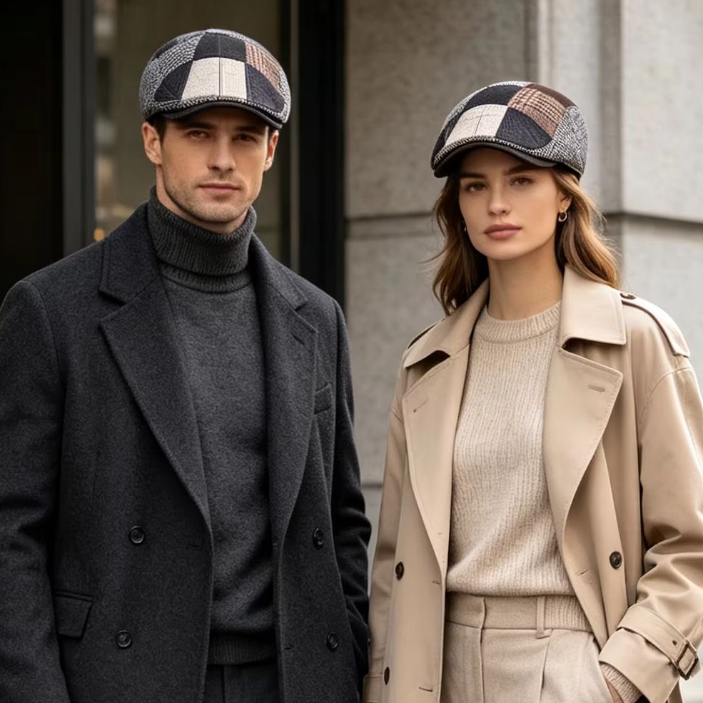 Newsboy Cap Ivy - Hochwertige klassische Herren-Patchwork-Zeitungsjungenmütze Ivy Baskenmütze Cordial