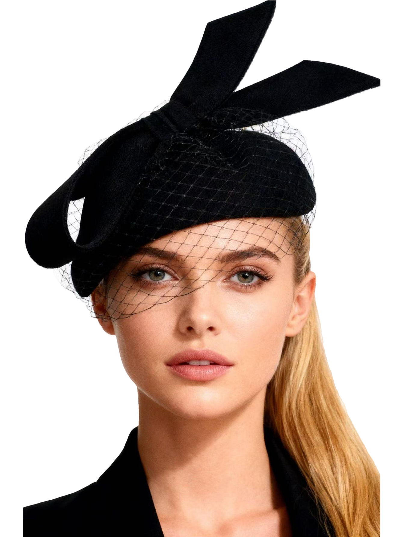 Fedora Hat Wool - Französische weiße Baskenmütze Fascinator Winter elegante