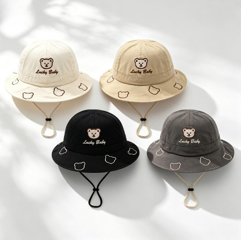 2026 Niedlicher Cartoon-Bären- – Bucket Hat Cotton Bewertung und Preis