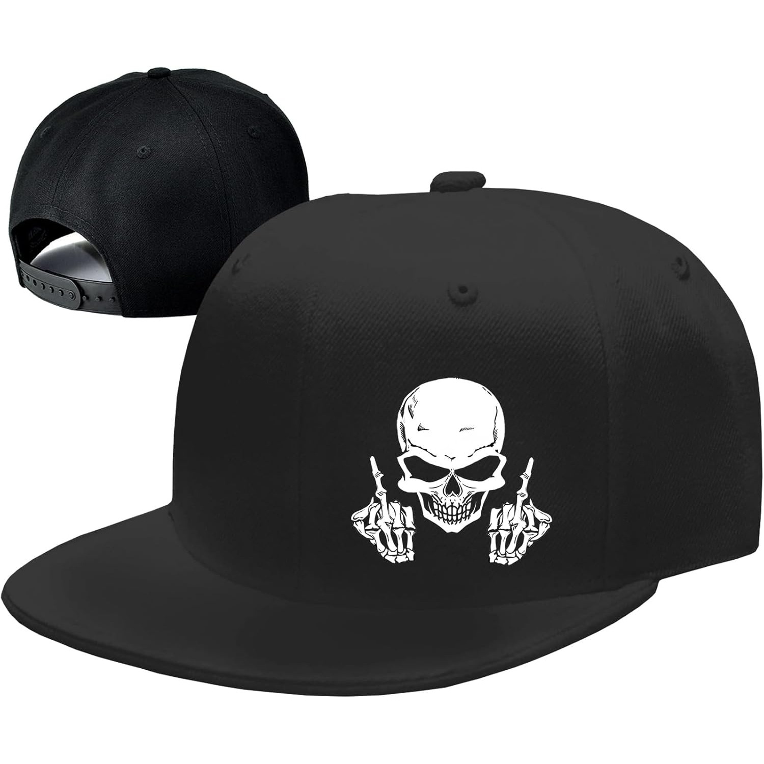 Totenkopf-Mittelfinger-Hystere – Snapback Hat Flat Bewertung und Preis